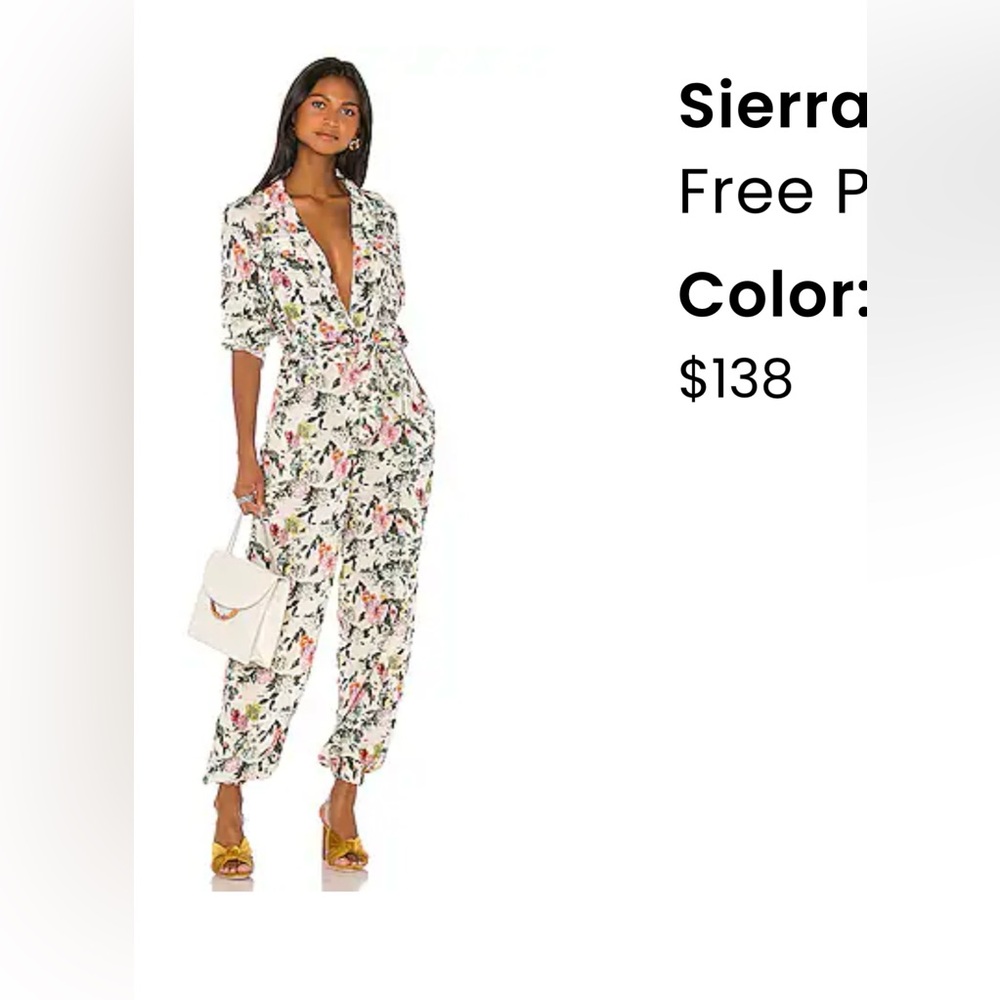 Free people floral jumpsuit